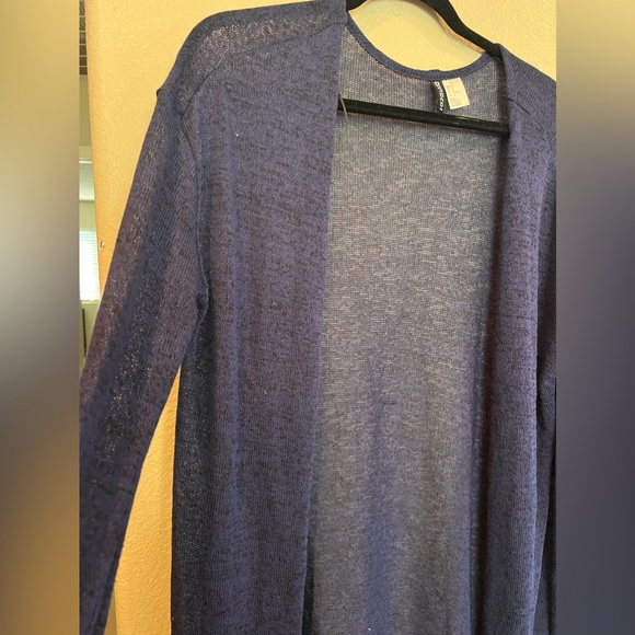 Navy blue medium open cardigan - Picture 3 of 3